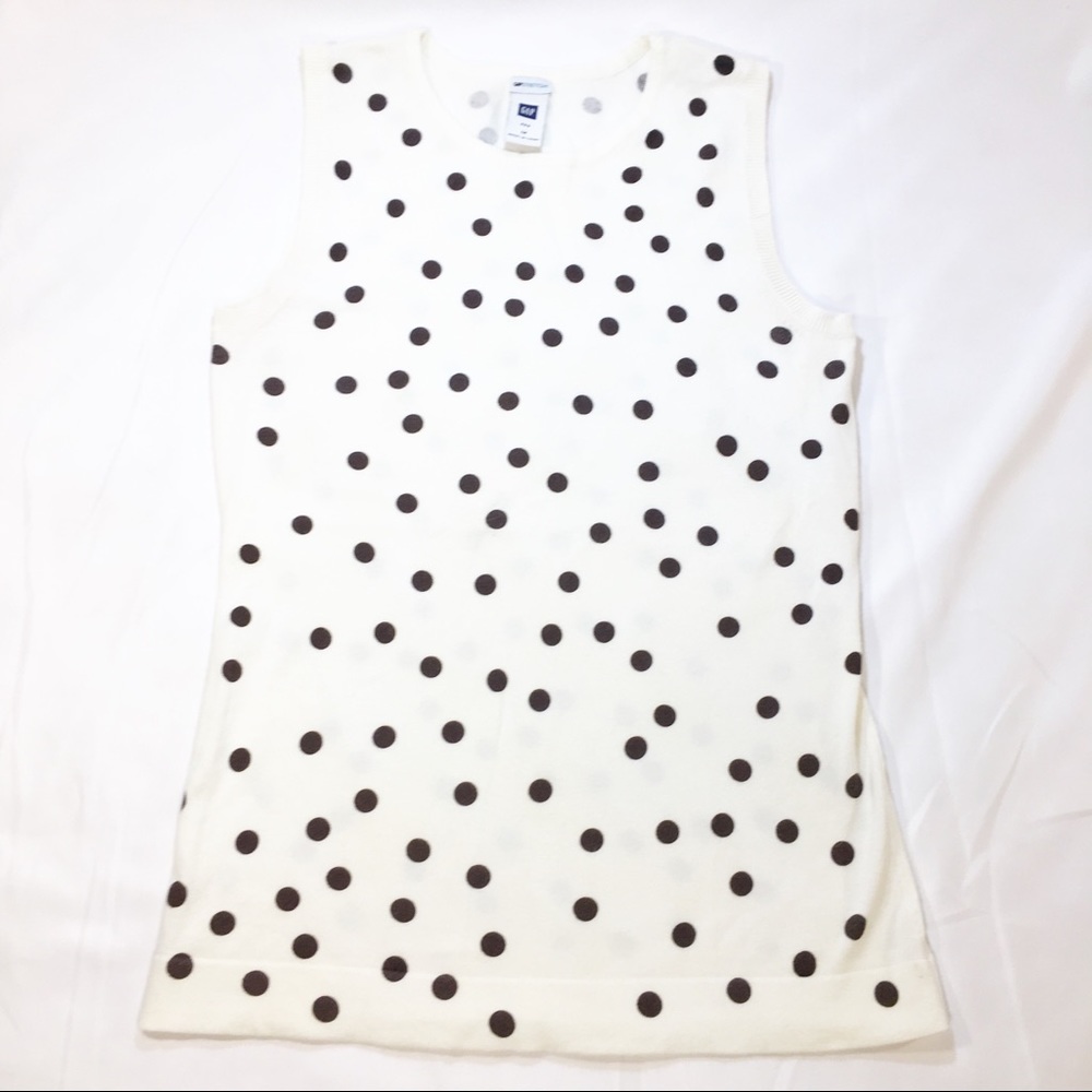 Vintage Y2K GAP Polka Dot White Sweater Tank